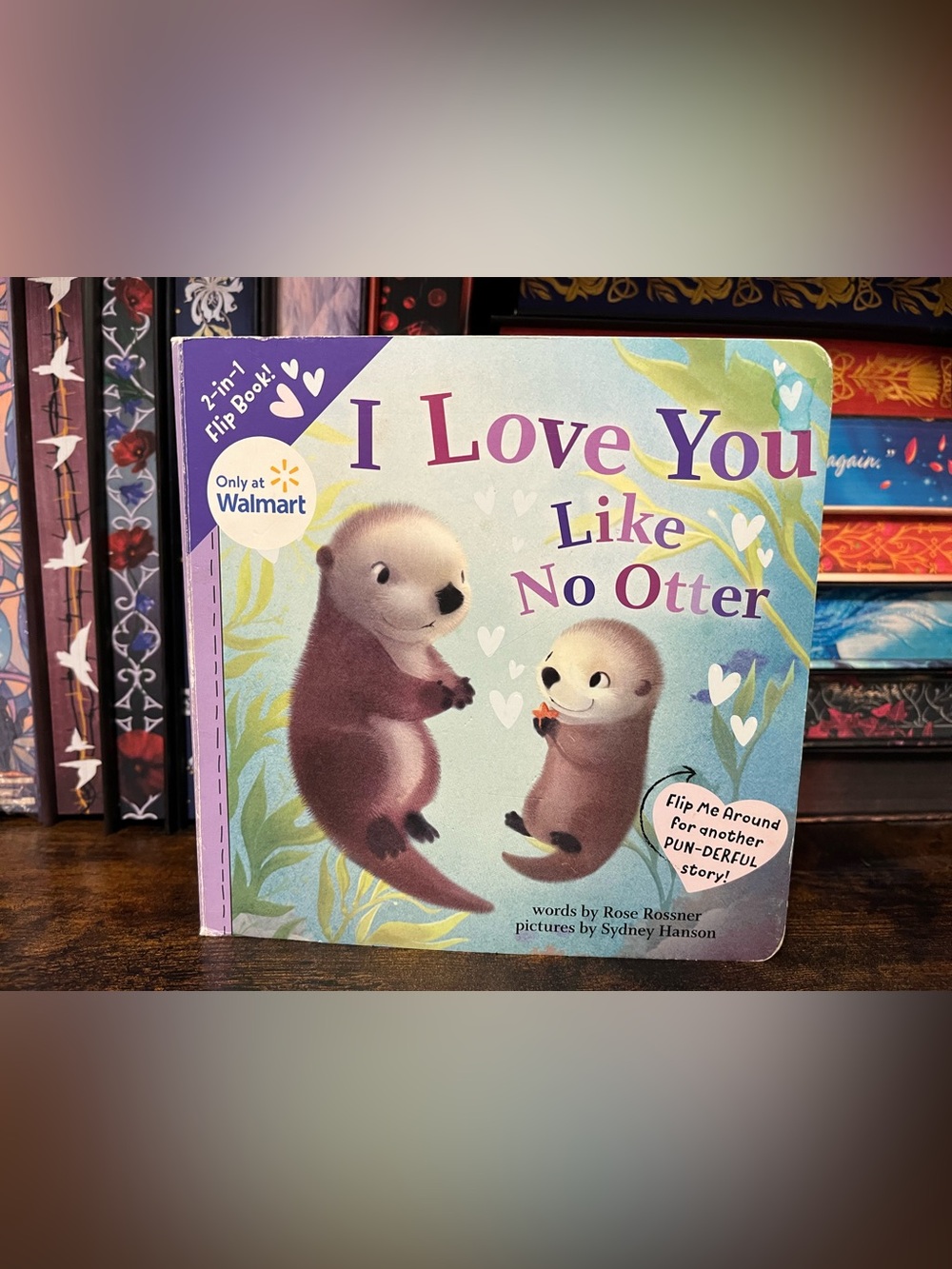 I Love You Like No Otter Board Book - Purple & Aqua 2 in 1 Book